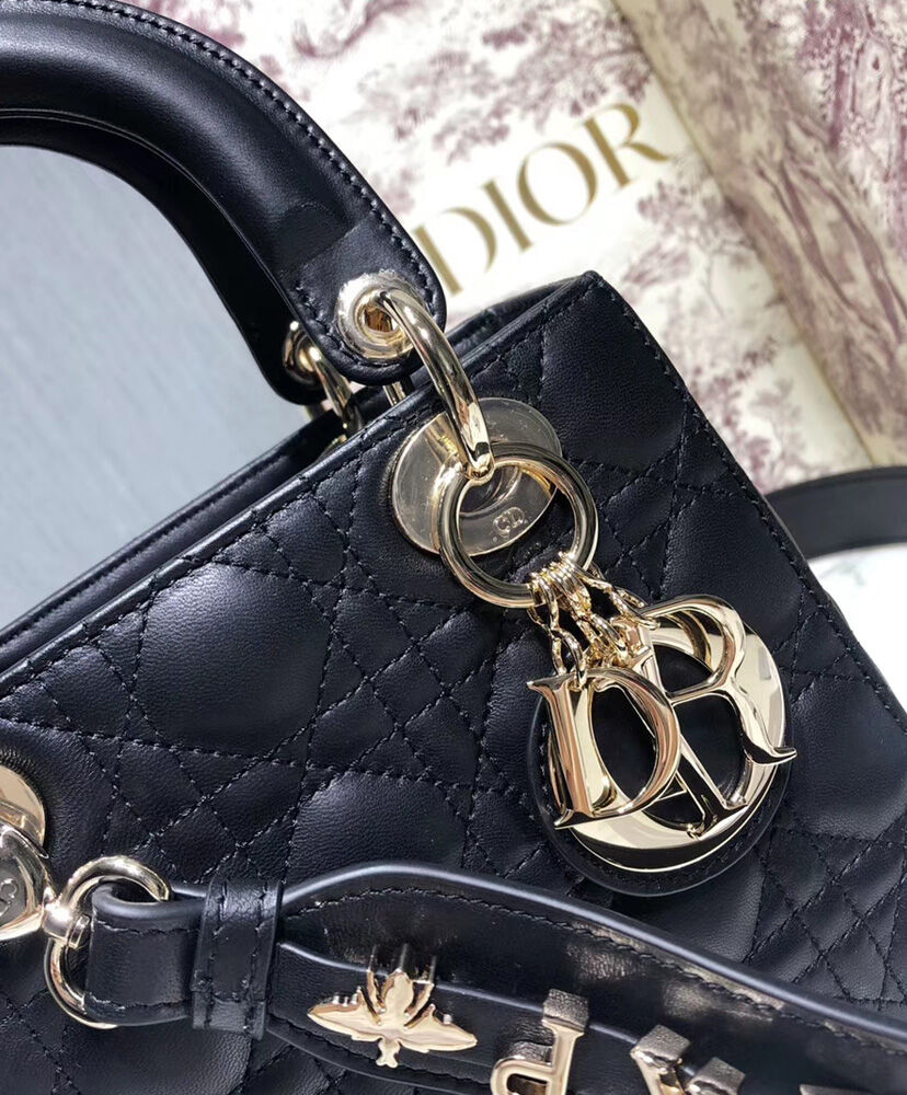 Christian Dior Lady Dior My Abcdior Bag Black